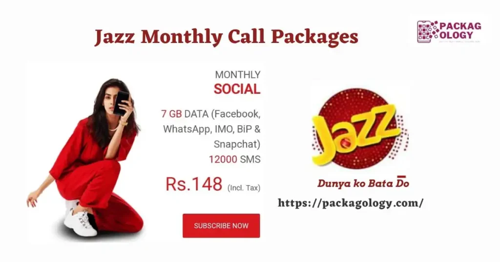 Jazz Call Packages Monthly 